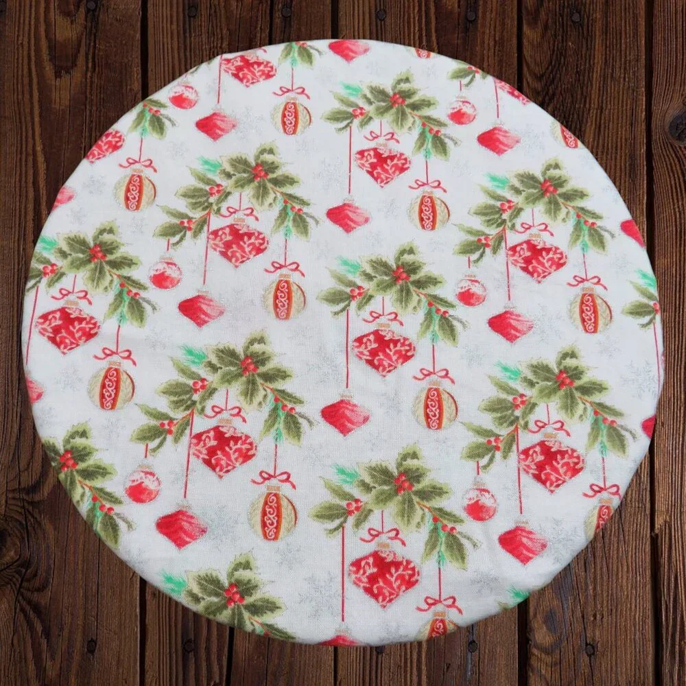 Kitchenaid Bowl Cover, Reversible Gingerbread Houses, Christmas Ornaments, Pink